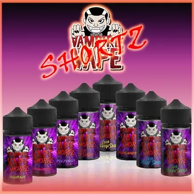 VAMPIRE VAPE SHORTZ E Liquid Vape Juice 50ml - 0mg Nicotine - Blue Cocktail • £6.95