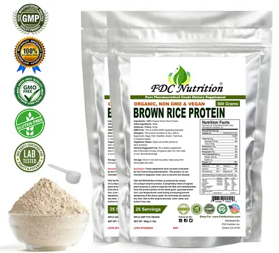 FDC NUTRITION Organic Rice Protein Powder 2.2 LBS (Unflavored)  • $19.99