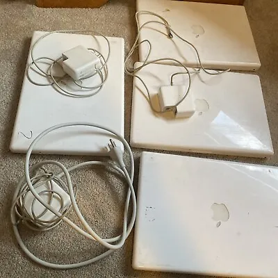 Lot Of 4 Apple MacBook A1181 13  Laptop FOR PARTS And 3 Chargers • $110