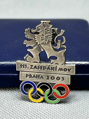 2003 Ioc Session Pin Badge #26 In Box Prague International Olympic Committee • $102.81