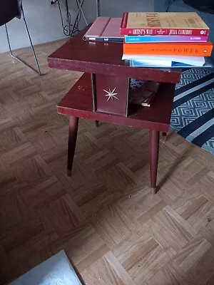 Mid Century Modern Small Two Tier Table • $70