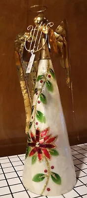 $30 • Buy Pier 1 Imports Christmas 12.5  Capiz Gold Angel Tree Topper Ornament