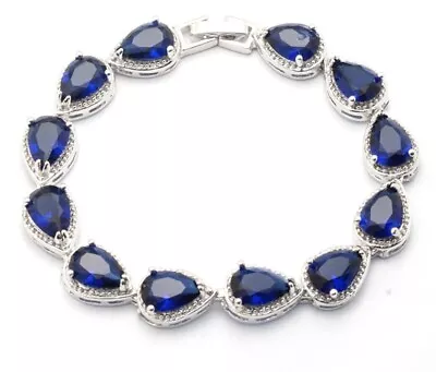 Sterling Silver Lab-Created Blue & White Sapphire . • $19.99