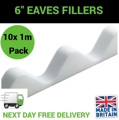 6  Eaves Filler Corrugated Roof Sheet Filler Pack Contains 10 Meters  • £27