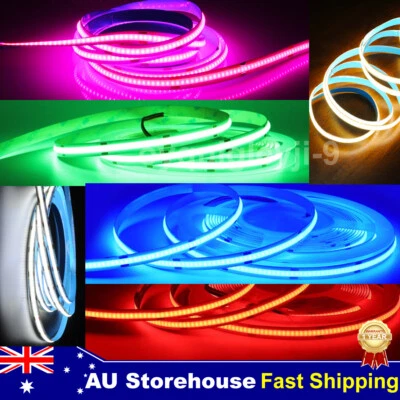 $45.99 • Buy 5m 12V 24V COB LED Strip RGB/Warm White/Cold White Flexible Lights Tape Lighting