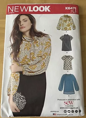 New Look K6471 Sewing Pattern Ladies Blouse In Four Variations (10-22) • £5