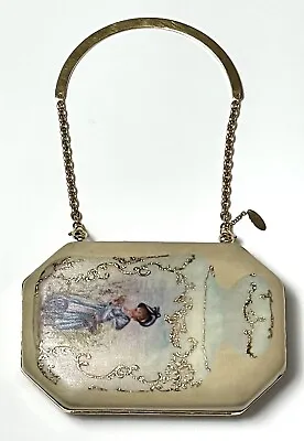2000's Roberto Cavalli Painted Leather Minaudiere Clutch Handbag • $2400
