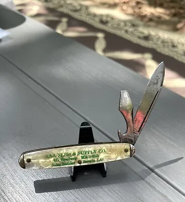 Vintage Lipic USA “AAA Seed & Supply Co” Cracked Ice Advertising Pocket Knife • $14