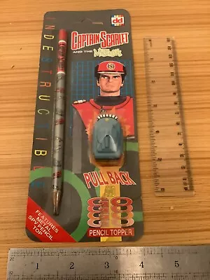 RETRO VINTAGE CAPTAIN SCARLET AND THE MYSTERONS Pull Back PENCIL TOPPER BNIP New • £6.99