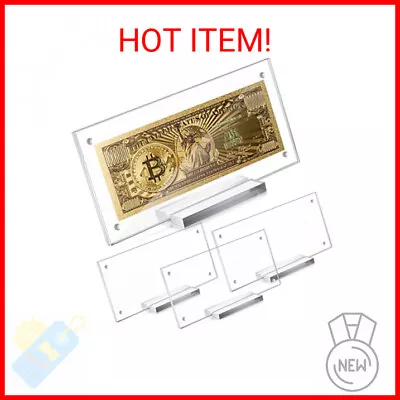 4 Pack Acrylic Display Currency Paper Money Holder Dollar Bill Frame Currency Ho • $29.85