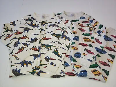 Hanna Andersson Long John Pajama Lot Size 140 (10) Dinosaurs Cars • $22