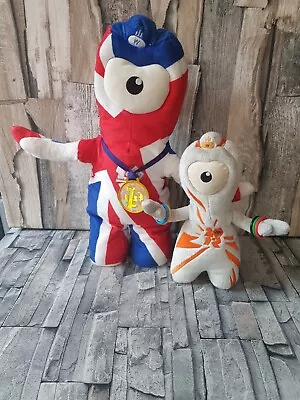 London 2012 Olympics Wenlock Union Jack Paralympic Mandeville Mascots Soft Toy • £14.99