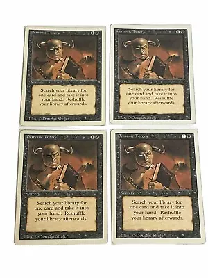 Lot Of 4 MTG Demonic Tutor Revised Edition Regular Uncommon • $120