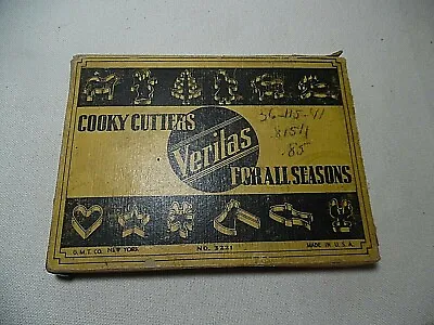 1950's Set/12 Cooky Metal Cookie Cutters By Veritas In The Original Box Usa • $12