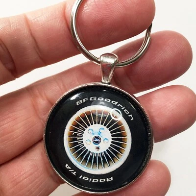 $12.95 • Buy Vintage Chevy Camaro Z28 Hurricane Mag Wheel Goodrich Tire Keychain Reproduction