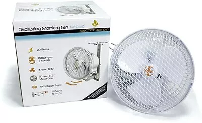 £18.95 • Buy Secret Jardin Monkey Fan Clip On Grow Tent Pole Mounted Space Saving 20w