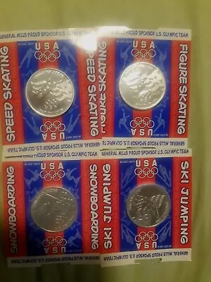 4 Olympic Winter Games Coins Medallions Nagano 1998 General Mills • $9.99