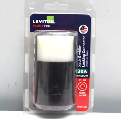 Leviton Commercial Nylon Curved Blade/Ground Locking Connector L14-30R. SEALED • $22