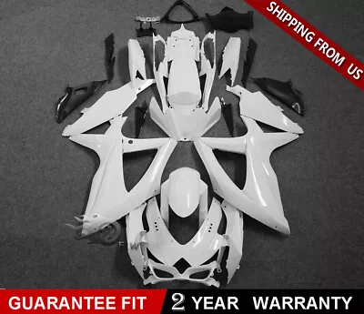 Bodywork Fairing Kit Unpainted White ABS For SUZUKI GSX-R 600 750 2008-2010 2009 • $223.50