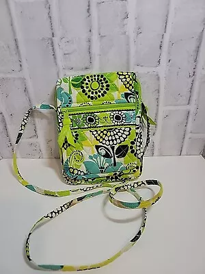 Vera Bradley Mini Hipster Paisley Limes Up Purse Crossbody Straps Fabric • $16.80