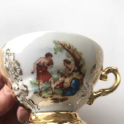 BAVARIA Antique Gold Gilt Porcelain Tea/mocha 15pcs Set Hand Painted • $125