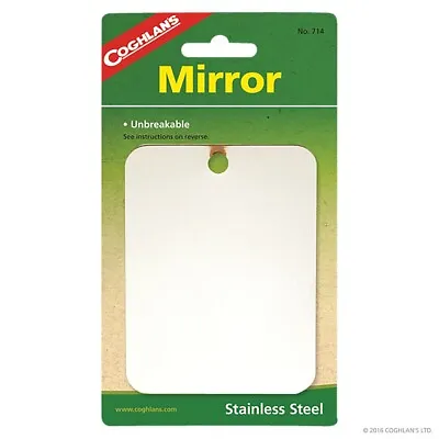 Coghlans Stainless Steel Mirror Unbreakable Compact 8.3 X 10.8 Cm Coghlan's • £9.95