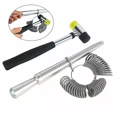 Rubber Hammer Metal Ring Mandrel Finger Sizer Mallet ForJewelry Making Measuring • $15.99