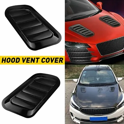 2Pcs Air Flow Intake Hood Scoop Bonnet Vent Cover Universal Black Car Decorative • $12.99