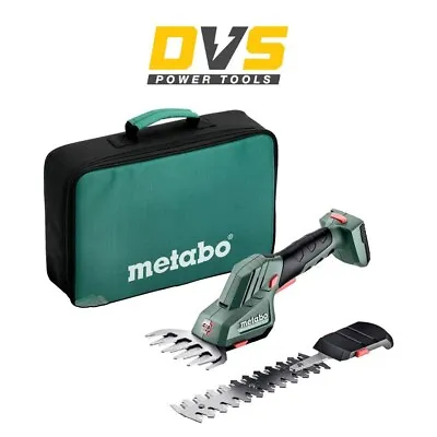 METABO Powermaxx SGS 12 Q Cordless Shrub And Grass Shears & Soft Case • £77.95