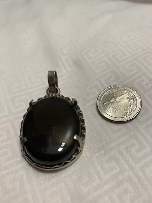 Mexican Sterling Silver 925 Black Onyx Pendant • $16.99