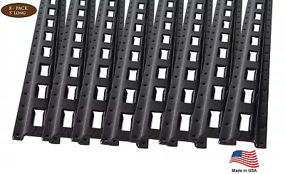 8 Pk 5' Black Powder Coated Vertical E-Track Steel For Cargo - Made In USA • $149.99