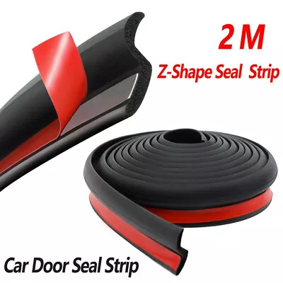 2M Car Z-Shape Guard Seal Door Boot Bonnet Edge Protector Seal Strip Trim Black • $15.87