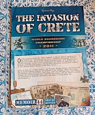 Memoir '44 INVASION OF CRETE BOOKLET RICHARD BORG 6 UNIQUE SCENARIOS RARE O.O.P. • $79.95