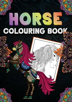 ⭐Magical Cute Horse Colouring (coloring Book)Adult Teen Child Mandala⭐ 30 Horses • £12.99