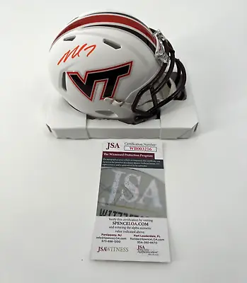 Michael Vick Virginia Tech Signed Mini Helmet Jsa Witness Coa • $84