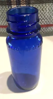 Cobalt Blue 4  Bromo Seltzer Screw Top  Bottle - Vintage • $7