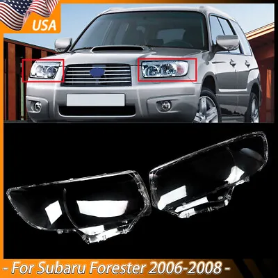 2pcs For Subaru Forester 2006-2008 Clear Headlight Lens Cover Headlamp Lampshade • $59.99