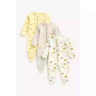 £9.99 • Buy Baby Sleepsuits Mothercare UP TO 1 MONTH Babygrows Unisex Animals Multipack Lion