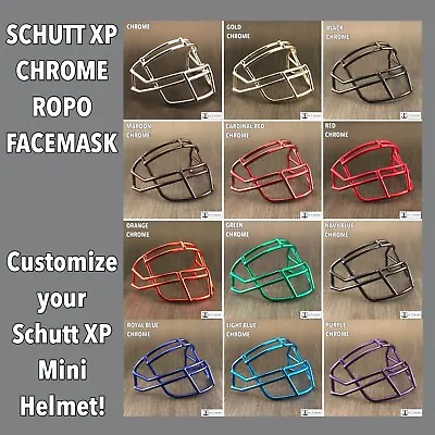 Chrome Schutt ROPO Custom XP Mini Helmet Facemask Red Gold Blue Green Orange  • $21.99