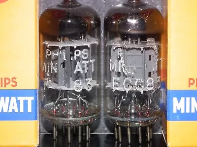 ECC83 Philips Miniwatt 12AX7 Matched Pair USED Tested Stronger Than NOS 125% • $199.50