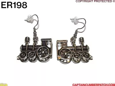 Steampunk Earrings Train Loco Engine Hypoallergenic Stainless Steel #ER198 • $5.05