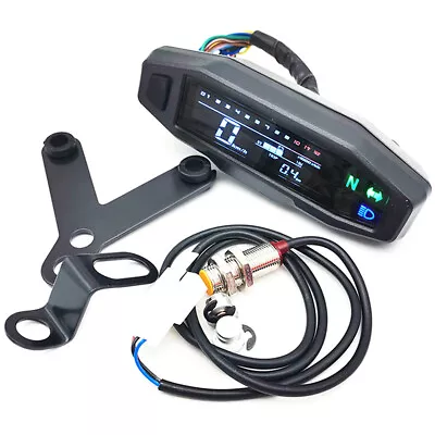 Motorcycle LCD Digital Speedometer Gear Indicator Sensor With Stand Accessories • $39.39