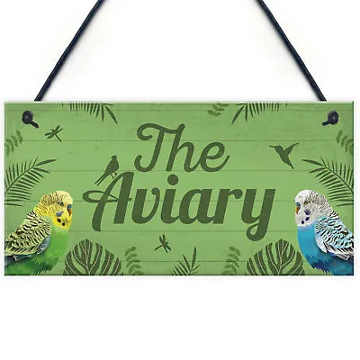 £3.99 • Buy The Aviary Bird Aviary Sign Bird Accessories For Cage Garden Plaque Gift For Nan