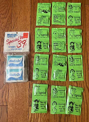 New NOS Vintage Wash N’ Dri Moist Towelettes Lot Of 34 RARE • $17.49