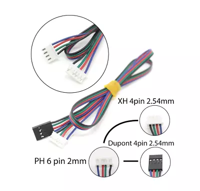 NEMA 17 Stepper Motor Cable 4 Pin To 6 Pin PH/ XH/ DUPONT - 50cm / 100cm / 150cm • £3.09