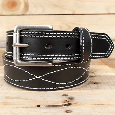 Amish Handmade Heavy Duty Work Tool Belt With Figure 8 Stitching - Yoder Leather • $49.99