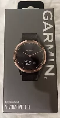 Stylish Garmin Vivomove HR Hybrid Smart Watch Gold And Black.  • $175