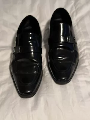 Men's Versace Shoes Dress Oxford 10.5 EU 45 No Box Excellent Cond. Black Slip In • $79