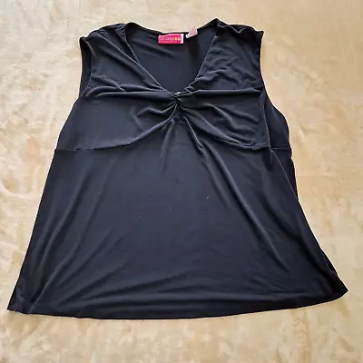 Liz Lange Adult Women's 2XL XXL Black Sleeveless Casual V-neck Maternity Shirt • $16.88