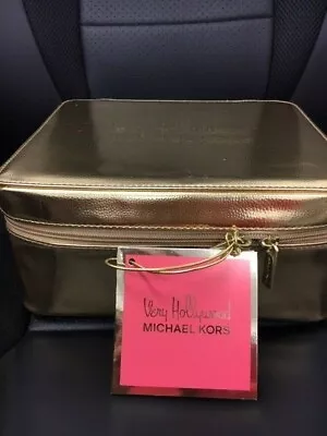 NEW W TAG Michael Kors  VERY HOLLYWOOD GOLDEN  COSMETIC EMPTY  BAG • $44